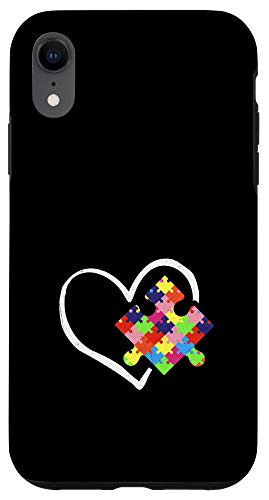 iPhone XR Autism Awareness Day Puzzle Love Autistic Mom and Dad Gift Case