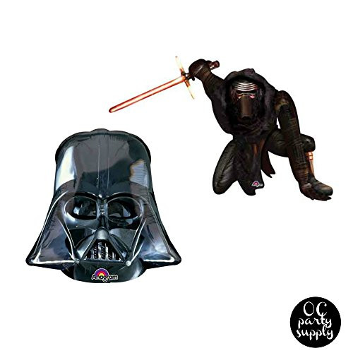 Darth Vader and Kylo Ren Star Wars Balloon Bundle Star Wars Balloon Star Wars Party Decor and Supplies Jumbo Balloon