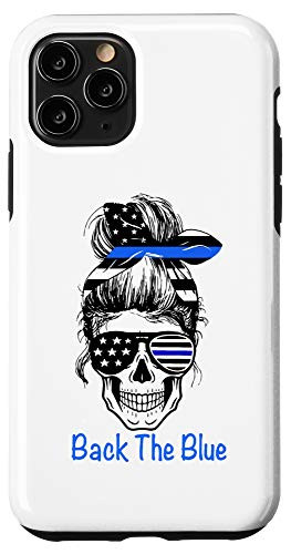 iPhone 11 Pro Thin Blue Line USA Flag Patriotic Police Support Blue Lives Case