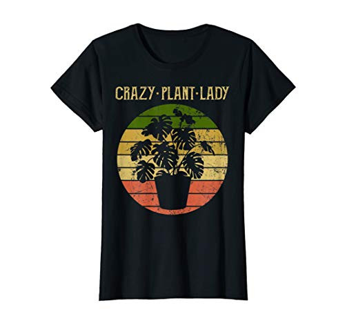 Womens Crazy Plant Lady Plant Lover Gardener Gifts Gardening Garden T-Shirt