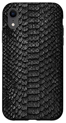 iPhone XR Black Snakeskin Pattern Python Reptile Anaconda Snake Gift Case