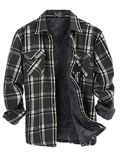 Mens Regular Fit Casual Button Down Long Sleeve Plaid Flannel Shirt Grey S Mens Regular Fit Casual Button Down Long Sleeve Plaid Flannel Shirt Grey S