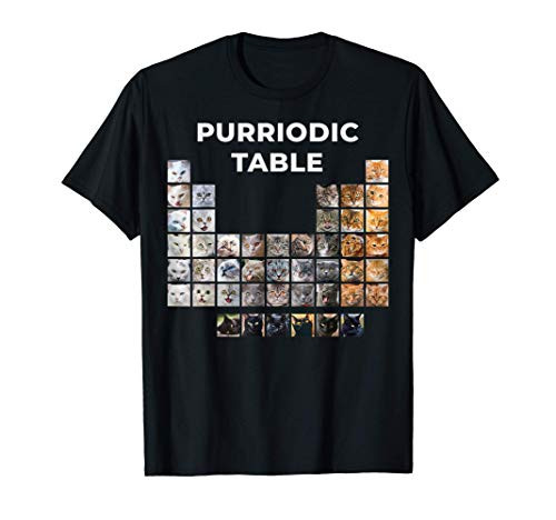 Funny Cat Chemistry Pun Periodic Table Gift For Men Women T-Shirt