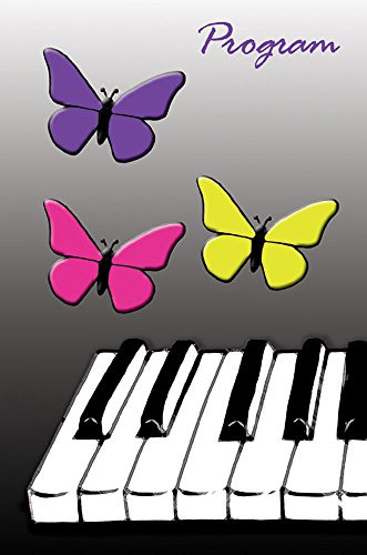 Music Treasures Co. Butterflies  and  Keyboard Recital Blank Program