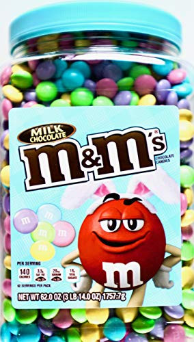 M and MS Milk Chocolate Easter Candy Jar  62 oz.