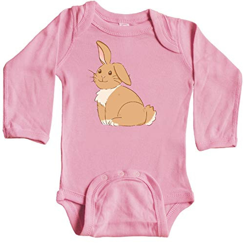 inktastic Easter Cute Floppy Ear Long Sleeve Creeper Newborn Light Pink 3a6cc