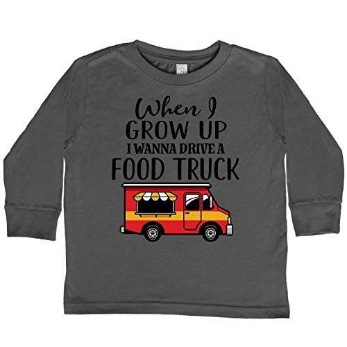 inktastic Future Food Truck Driver Toddler Long Sleeve T-Shirt 4T Charcoal 3d3a6 inktastic Future Food Truck Driver Toddler Long Sleeve T-Shirt 4T Charcoal 3d3a6