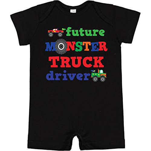 inktastic Monster Truck Future Driver Infant Romper 24 Months Black F622