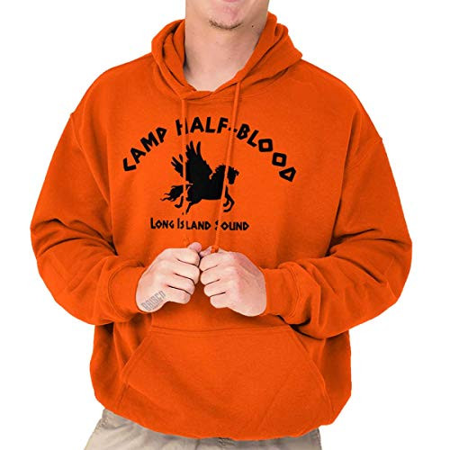 Brisco Brands Camp Half Blood Greek Mythology Hoodie Sweatshirt Women Men Orange Brisco Brands Camp Half Blood Greek Mythology Hoodie Sweatshirt Women Men Orange