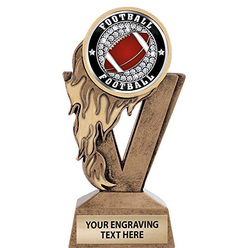 Crown Awards Gold Football Trophies 6.25 inch H Custom Fireball Football Trophy Prime Crown Awards Gold Football Trophies 6.25 inch H Custom Fireball Football Trophy Prime