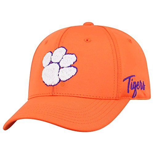 Top of the World Clemson Tigers Mens Phenom Memory Fit 1Fit Hat Team Color Icon One Fit