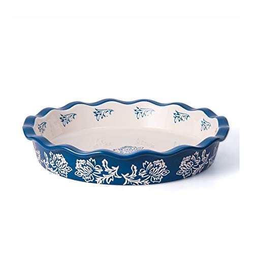 KINGSBULL HOME Pie Pan Porcelain Pie Dish Pie Plate Ceramic Deep Dish Pie Pan Non-Stick Pie Pans KINGSBULL HOME Pie Pan Porcelain Pie Dish Pie Plate Ceramic Deep Dish Pie Pan Non-Stick Pie Pans