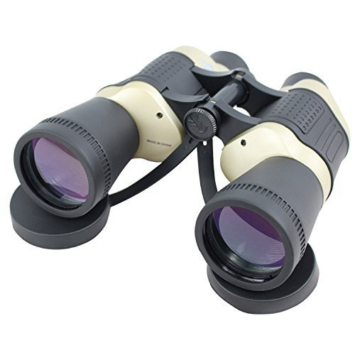 Lastworld 30X50 Perrini Black  and  Tan Free Focus Binoculars 119M 1000M with Strap Pouch