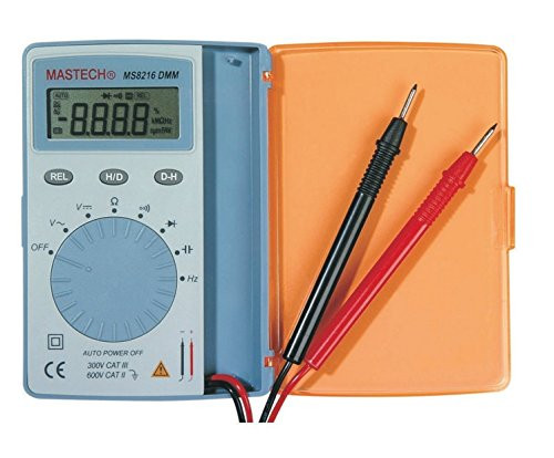 Mastech MS8216 Digital Multimeter 4000 Counts LCD Autoranging AC DC Voltage DMM Pocket Tester Detector with Diode