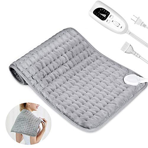 Heating Pad for Back Pain  and  Cramps Relief Electric Heating Pad with 6 Heat Settings  and  Auto Shut Off Machine  and  Hand Washable 12 inch x24 inch