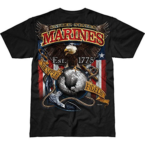 7.62 Design USMC Fighting Eagle Mens Battlespace T-Shirt XL Black