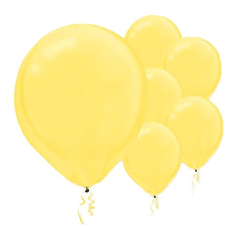 Amscan Bulk Solid Color Latex Balloons, 12", Yellow Sunshine