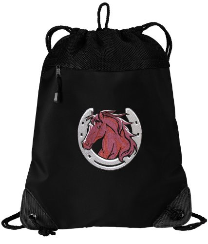 Horse Lover Drawstring Bag Horses Cinch Pack Backpack UNIQUE MESH  and  MICROFIBER