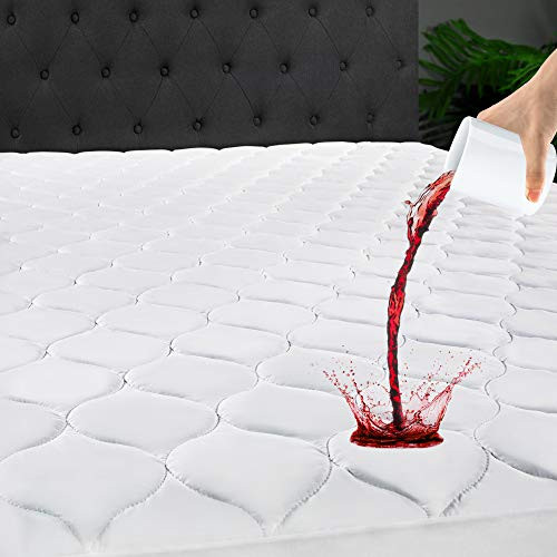 LANOITE Twin XL Waterproof Mattress Protector Pad Cover with Deep Pocket Fitted 8 inch - 21 inch Hypoallergenic and Breathable Vinyl Free White Twin XL LANOITE Twin XL Waterproof Mattress Protector Pad Cover with Deep Pocket Fitted 8 inch - 21 inch Hypoallergenic and Breathable Vinyl Free White Twin XL