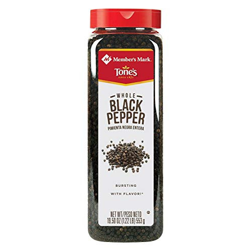 Members Mark Whole Black Peppercorns by Tones  19.5 oz.  - SCL