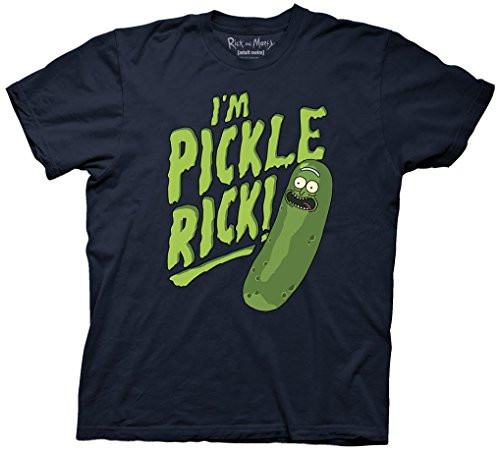 Ripple Junction Rick and Morty Im Pickle Rick Adult Navy Blue T-Shirt XL