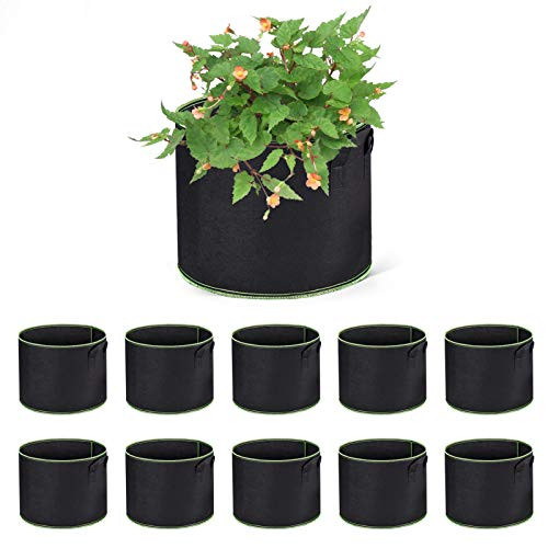 Wohous 20-Pack 3 Gallon Plant Grow Bags Heavy Duty Aeration Fabric Pots Thickened Nonwoven 3 Gallon Fabric Pots Plant Grow Bags with Handles 20 3 Gallon Wohous 20-Pack 3 Gallon Plant Grow Bags Heavy Duty Aeration Fabric Pots Thickened Nonwoven 3 Gallon Fabric Pots Plant Grow Bags with Handles 20 3 Gallon