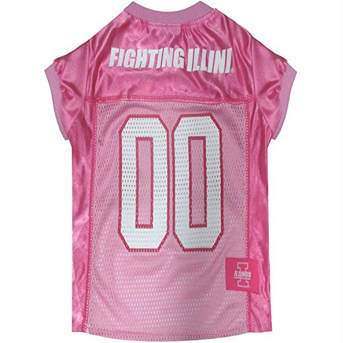 Illinois Fighting Illini Pink Pet Jersey - Small