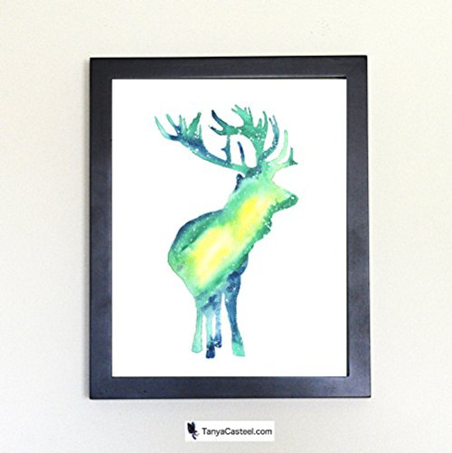 Elk Spirit Animal Art Print from Watercolor Painting Elk Spirit Animal Art Print from Watercolor Painting