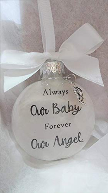 Our Baby Memorial Ornament with Angel Wing Charm In Memory of Infant Loss Our Baby Memorial Ornament with Angel Wing Charm In Memory of Infant Loss