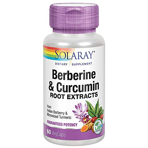 Solaray Berberine  and  Curcumin Root Extracts   Healthy Digestive Cardiovascular  and  Metabolic Function Support   60 VegCaps