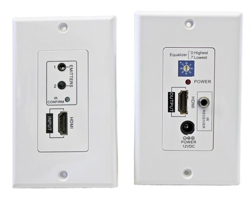 HDMI over Cat 5 IR Repeater Extender Wall Plate