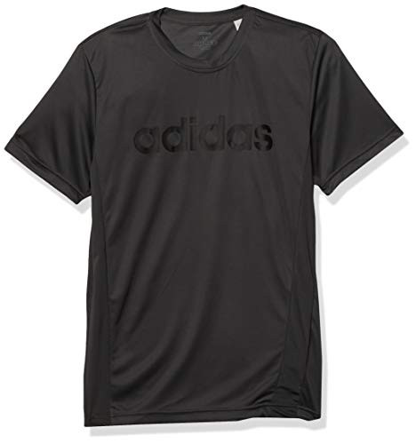 adidas mens Designed 2 Move Logo Tee Dgh Solid Gray Black Small