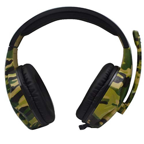 Cinhent Stereo Gaming Headset Camouflage PS4 PC Gaming Headset Headset with Mic Laptop Phone Noise Cancelling Over Ear Headphones with Mic Bass SurroundSoft Memory Earmuffs
