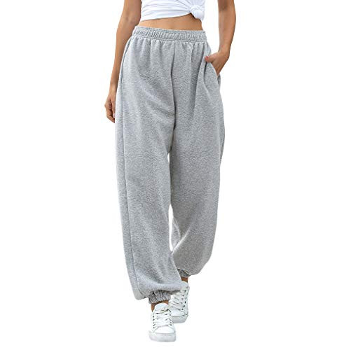 MUMUBREAL Womens High Waisted Sweatpants Baggy Joggers Pants Athletic Workout Active Lounge Bottom  GreyXXL