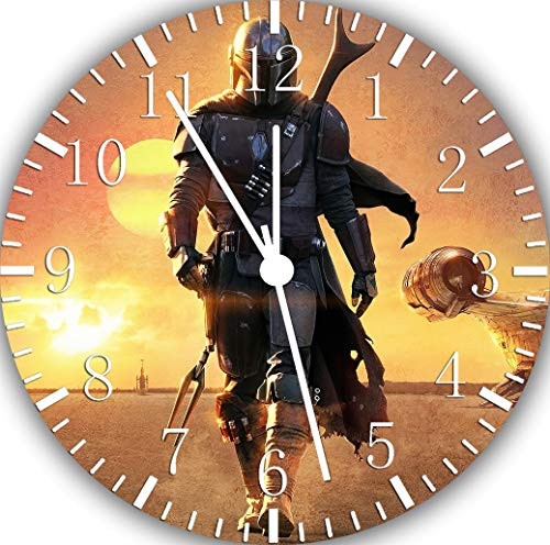 Star Wars The Mandalorian Wall Clock Frameless Silent Non-Ticking Nice for Gift or Wall Decor G78
