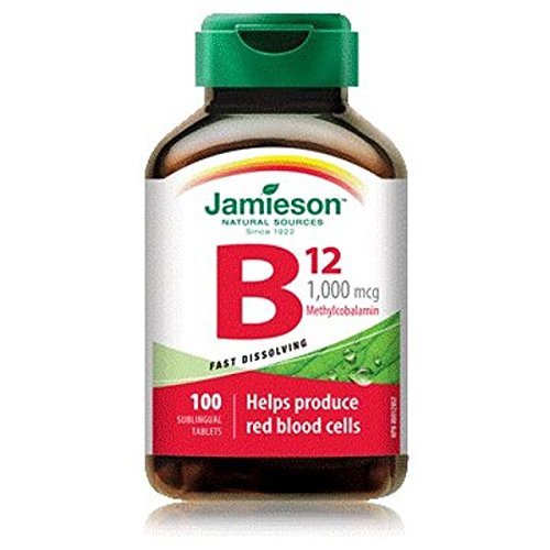 VIT B12 1000mcg Fast Dissolving Sublingual-100 tabs Brand Jamieson Laboratories VIT B12 1000mcg Fast Dissolving Sublingual-100 tabs Brand Jamieson Laboratories