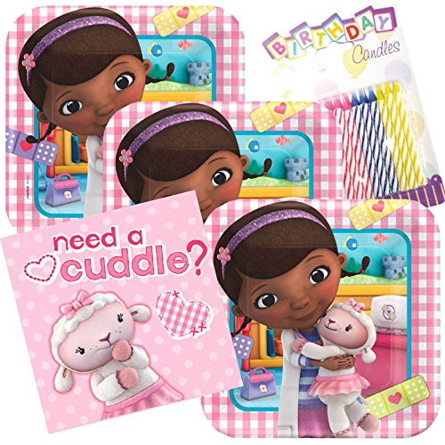 Lobyn Value Pack Disney Doc McStuffins Party Plates and Napkins Serves 16 With Birthday Candles Lobyn Value Pack Disney Doc McStuffins Party Plates and Napkins Serves 16 With Birthday Candles