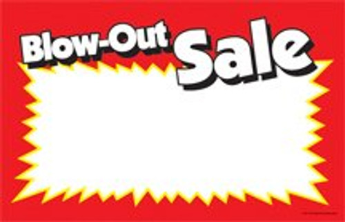 CYA214 Blow-Out Sale Retail Price Cards Signs - Red and Yellow Pack of 100 Cards 7 inch x 11 inch Business Store Signage CYA214 Blow-Out Sale Retail Price Cards Signs - Red and Yellow Pack of 100 Cards 7 inch x 11 inch Business Store Signage