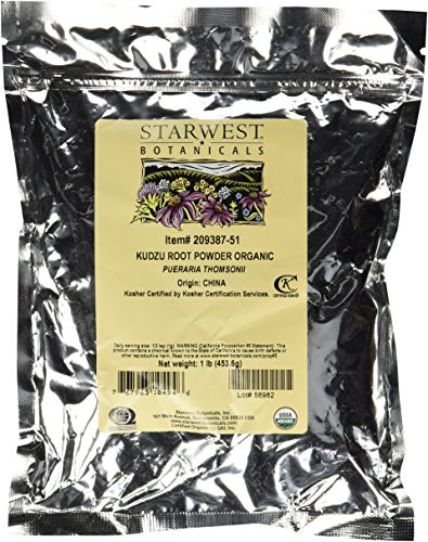 Kudzu Root Powder Organic - Pueraria Thomsonii 1 lb Starwest Botanicals