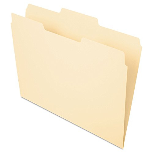 Pendaflex Essentials 752132 File Folders 1 3 Cut Second Position Top Tab Letter Manila 100 Box