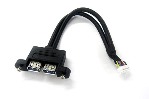 Micro SATA Cables Intel NUC Skull Canyon Internal USB 3.0 Header Cable to Dual USB 3.0 Panel Mount