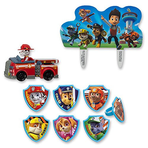 DecoPac PAW Patrol Just Yelp for Help DecoSet Cake Topper  and  24 Cupcake Rings Set
