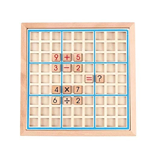 Wooden Sudoku Board Game with DrawerWooden Sudoku Puzzle Children Educational ToysAdult Desktop Intelligence GamesMath Brain Teaser Desktop Toys  11.11x11.11x1.77 inches