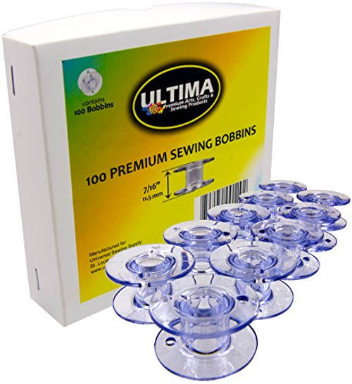 Ultima Premium Sewing Machine Bobbins - Style SA-156 Bobbins for Brother, Singer, Babylock, Janome, Kenmore & Other Sewing Machines (100 Bobbins) Ultima Premium Sewing Machine Bobbins - Style SA-156 Bobbins for Brother, Singer, Babylock, Janome, Kenmore & Other Sewing Machines (100 Bobbins)
