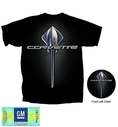 C7 Corvette Script w Stingray Logo T-shirt   Black  X-Large