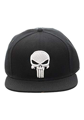 Punisher Logo Snap Back Hat Standard Black