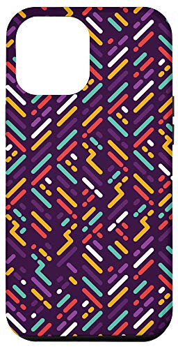 iPhone 12 Pro Max Geometric Coloured lines Pattern Case