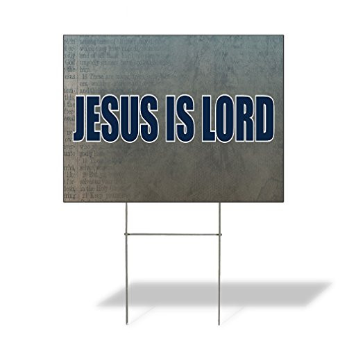 Plastic Weatherproof Yard Sign Christian Jesus is Lord 1 Blue for Sale Sign One Side 18inx12in Plastic Weatherproof Yard Sign Christian Jesus is Lord 1 Blue for Sale Sign One Side 18inx12in