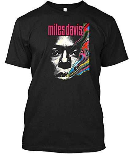 ADAMJORDAN Miles Vintage Davis Concert Retro 19 Cotton Soft T Shirts for MenBlackLarge