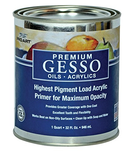 PRO ART White Acrylic Gesso, 32-Ounce (1300-32)